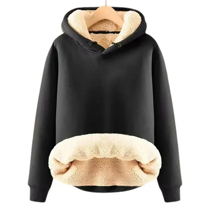 Comfortable Fleece Lined Women's Hooded Sweatshirt