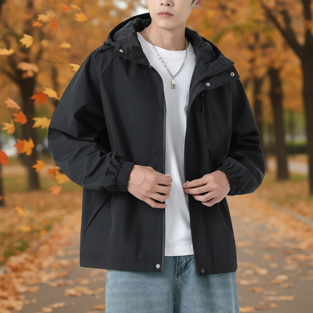 Breathable Water Resistant Windbreaker - Pexav