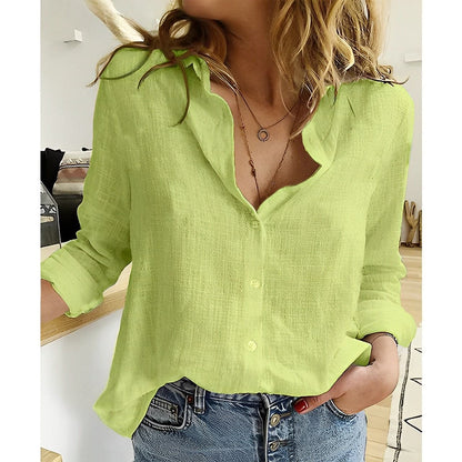 Comfortable Women's Loose Fit Button Shirt