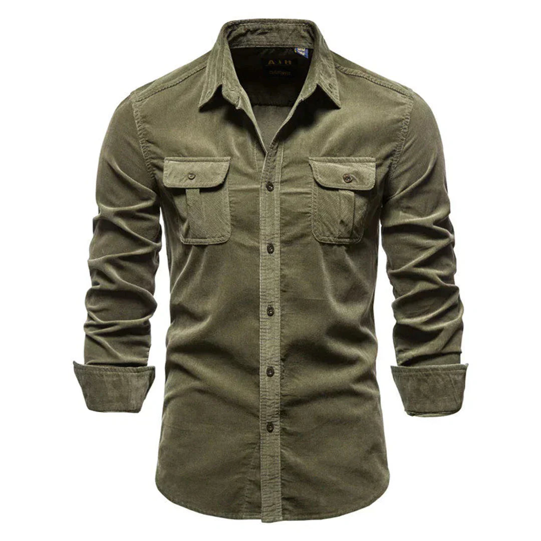 Rugged Textured Button Down Shirt for Men