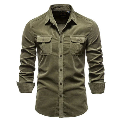 Rugged Textured Button Down Shirt for Men