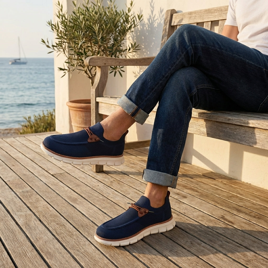 Casual Navy Slip On Shoe