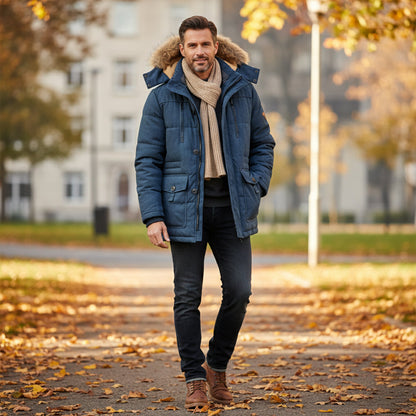 Thermal Men's Insulated Fleece Parka Coat