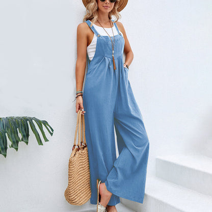 Loose Fit Sleeveless Jumpsuit for Women