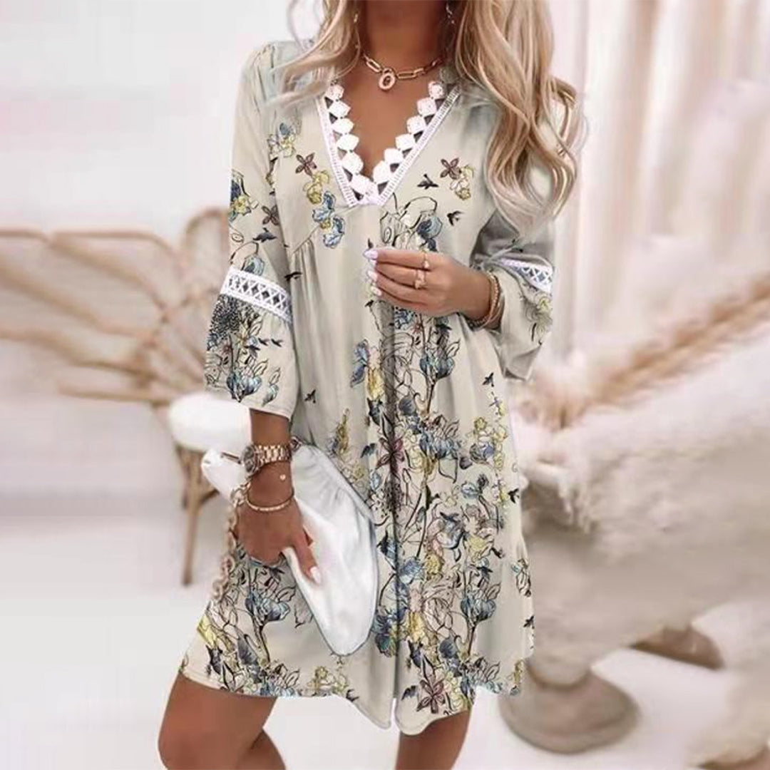 Fashionable Floral Flowy Dress