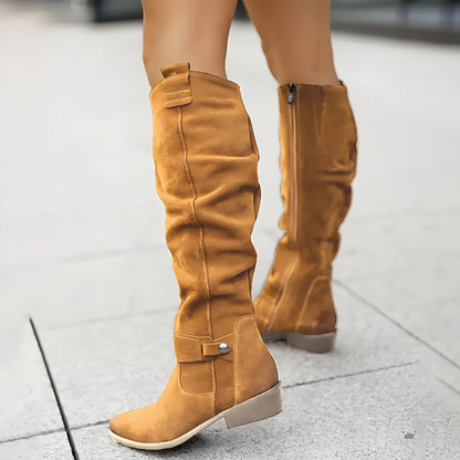 Fashionable Suede Mid Calf Boots for Women