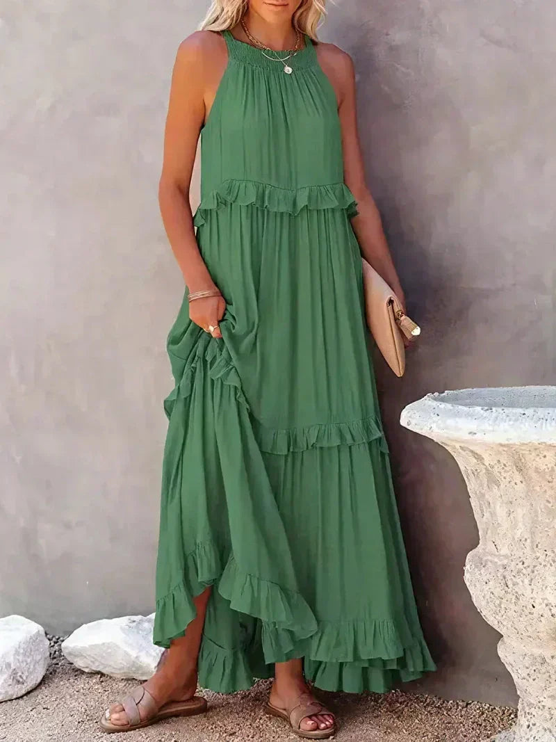 Flowy Maxi Dress for Women - Casual Summer Cotton