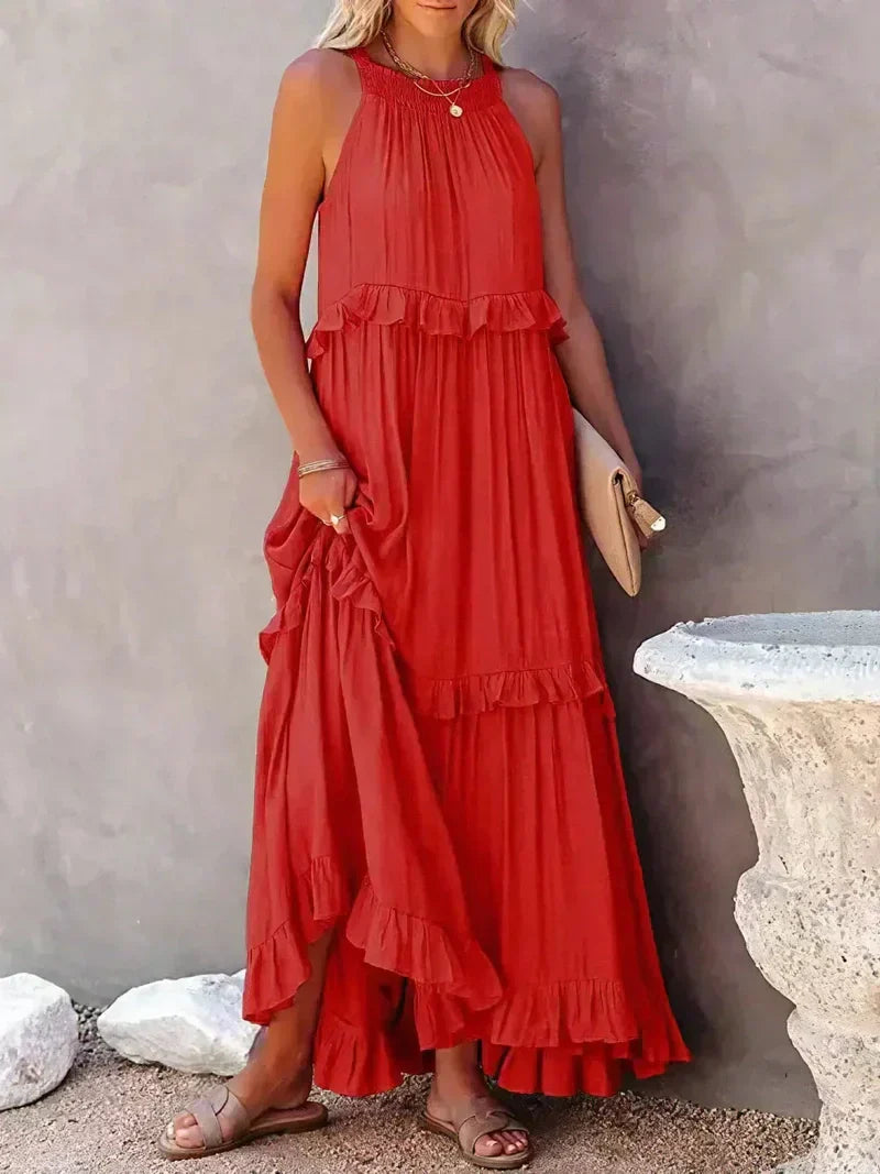 Flowy Maxi Dress for Women - Casual Summer Cotton