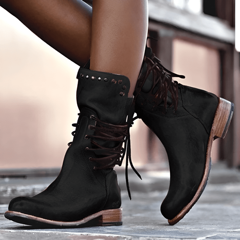 Classic Ladies Leather Ankle Boot