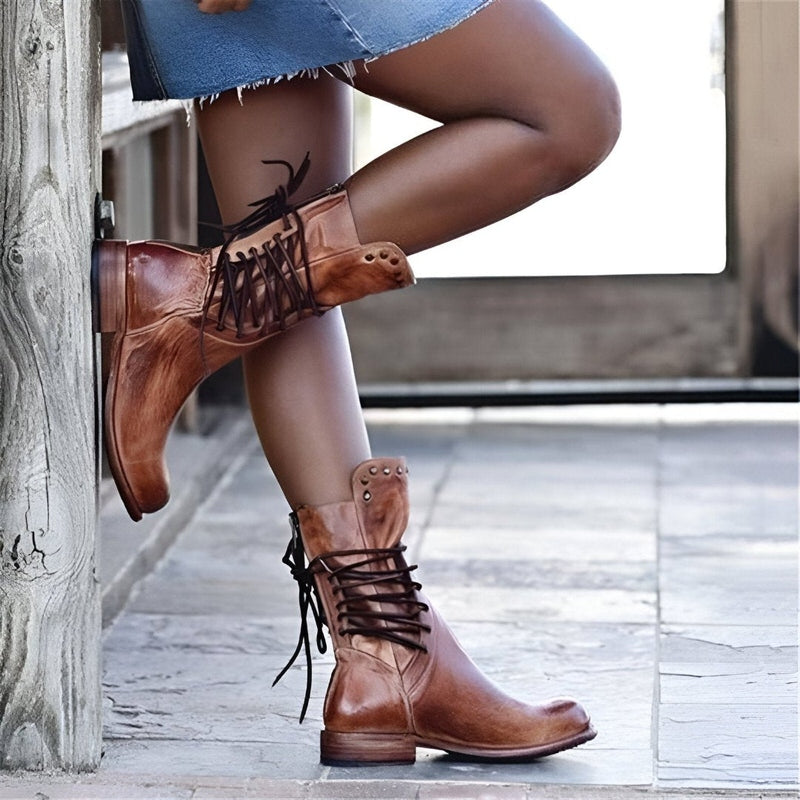 Classic Ladies Leather Ankle Boot - Nocini