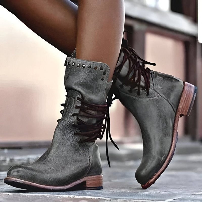 Classic Ladies Leather Ankle Boot