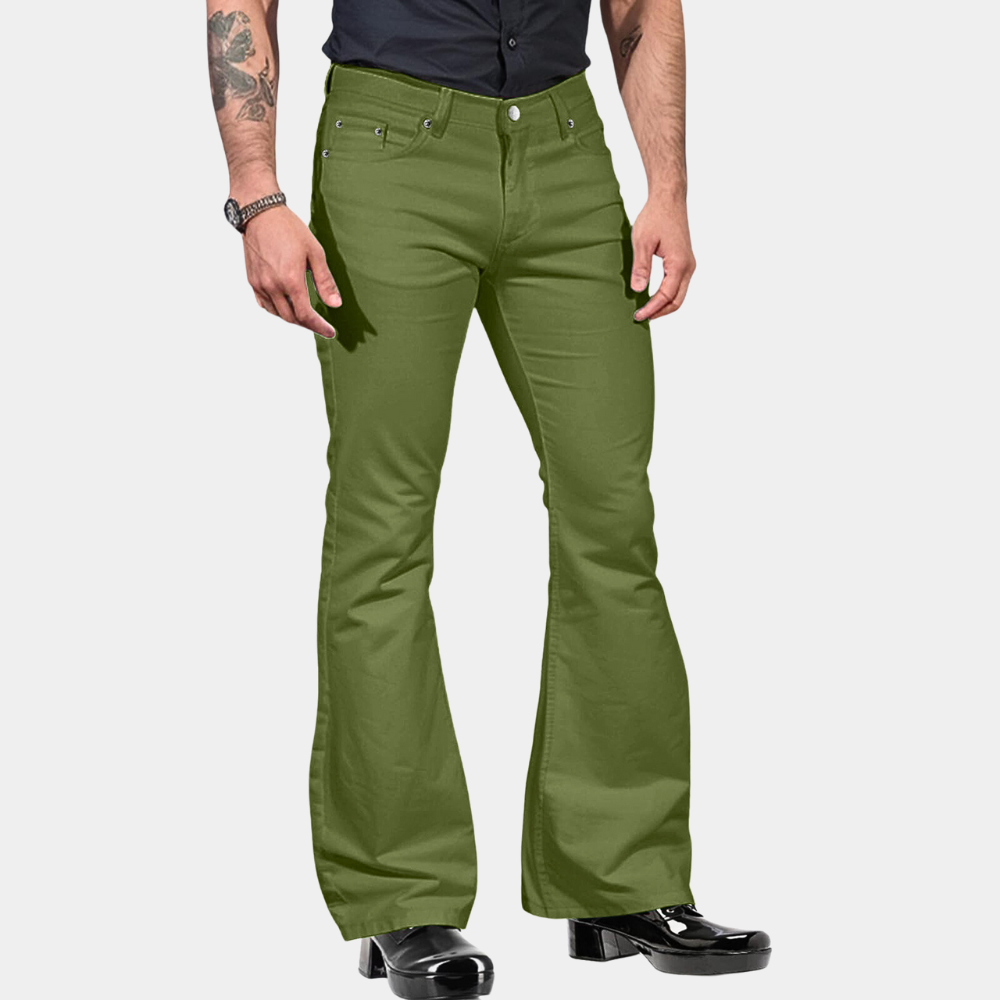 Men's Slim Fit High Waist Stretch Trousers - Nocini