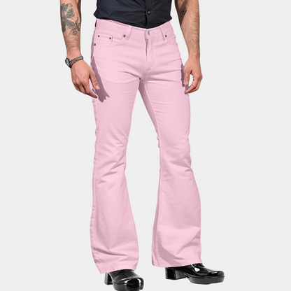 Men's Slim Fit High Waist Stretch Trousers