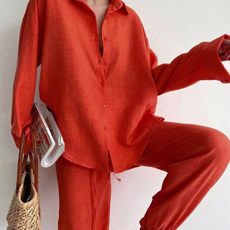 Casual Women's 2 Piece Button Up Outfit Set