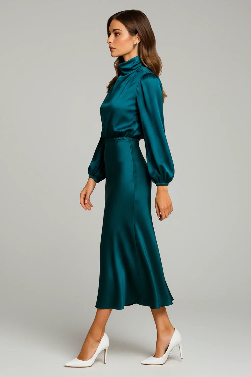 Flattering Fit Womens Casual Midi Dress