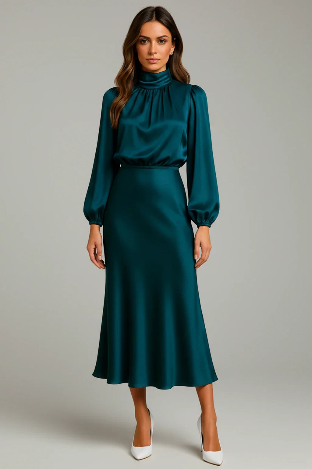 Flattering Fit Womens Casual Midi Dress