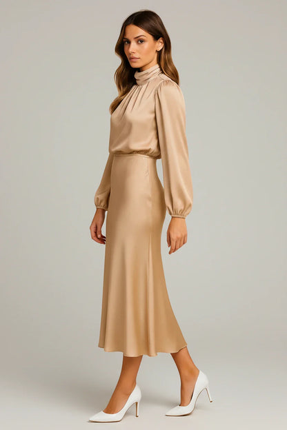 Flattering Fit Womens Casual Midi Dress