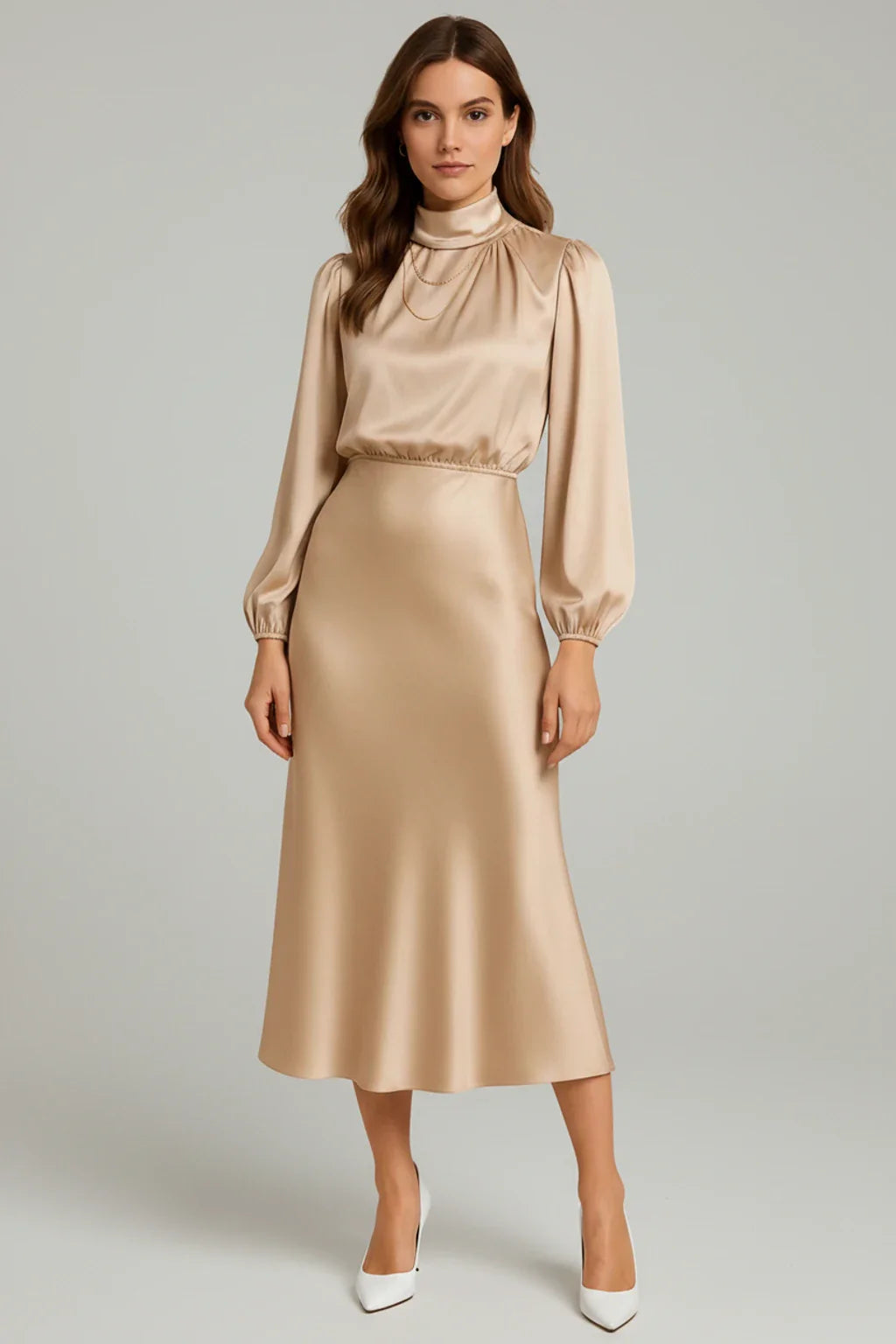 Flattering Fit Womens Casual Midi Dress - Olytrend