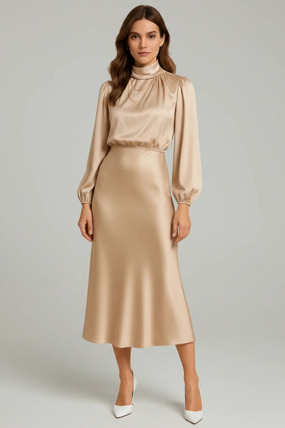 Flattering Fit Womens Casual Midi Dress - Olytrend