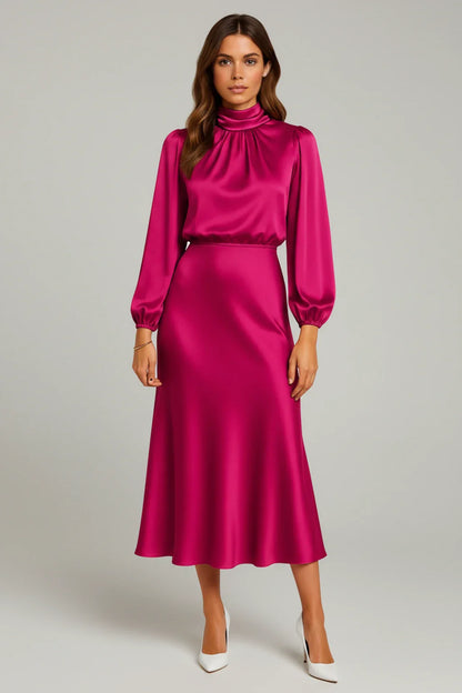 Flattering Fit Womens Casual Midi Dress