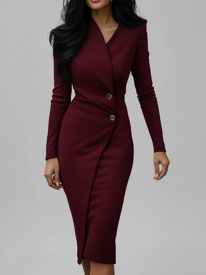 Comfortable Fit Women's Midi Wrap Dress