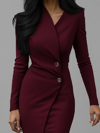 Comfortable Fit Women's Midi Wrap Dress