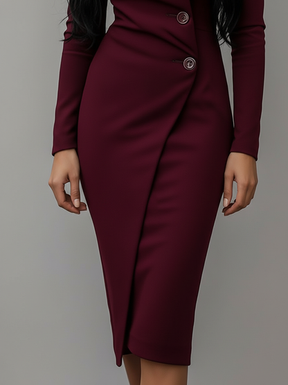 Comfortable Fit Women's Midi Wrap Dress