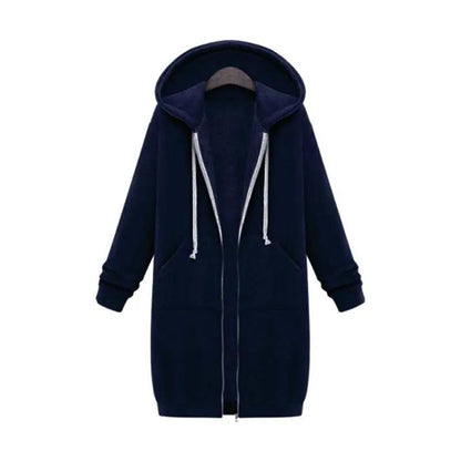 Comfortable Womens Oversized Zip Up Hoodie