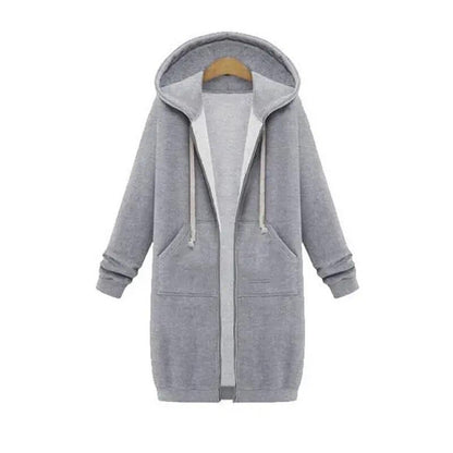 Comfortable Womens Oversized Zip Up Hoodie