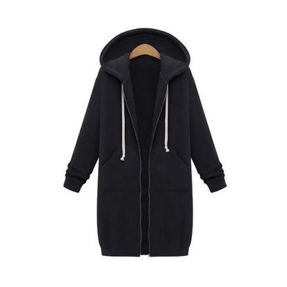 Comfortable Oversized Zip Up Hoodie for Women - Nocini