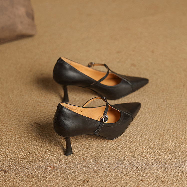 Lorena Genuine Leather Heels Caliboot