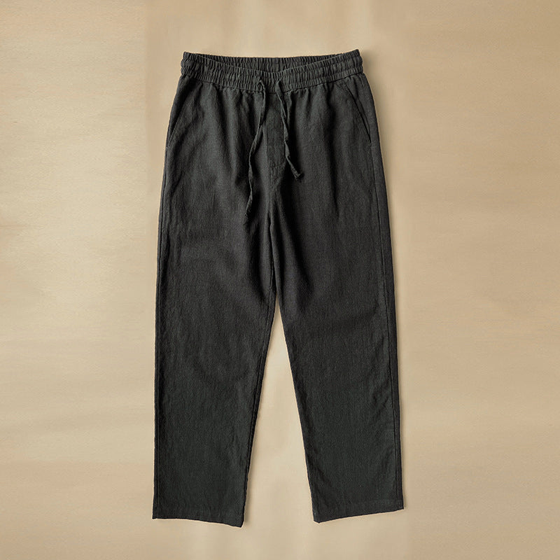 Relaxed Fit Mens Summer Drawstring Trousers