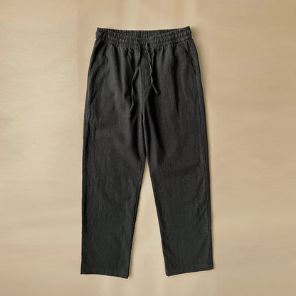 Relaxed Fit Mens Summer Drawstring Trousers