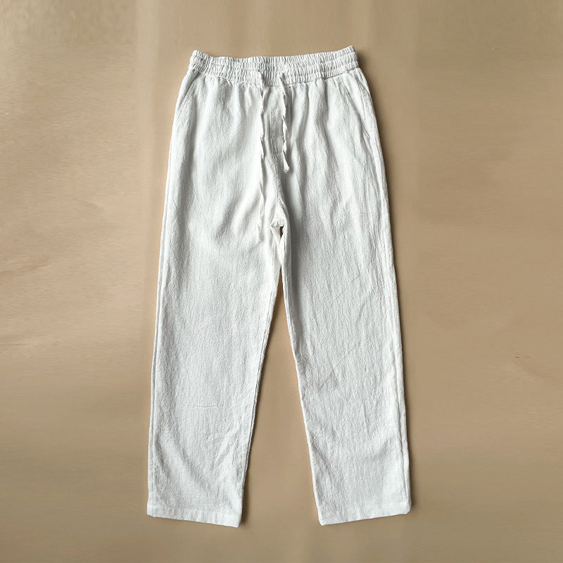 Relaxed Fit Mens Summer Drawstring Trousers