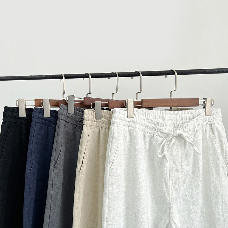Relaxed Fit Mens Summer Drawstring Trousers