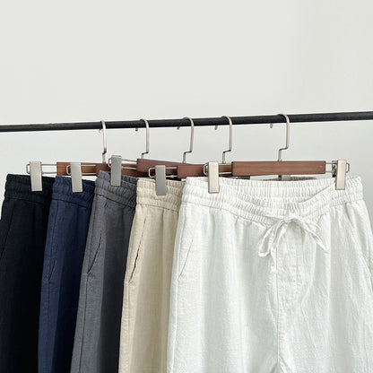 Relaxed Fit Mens Summer Drawstring Trousers