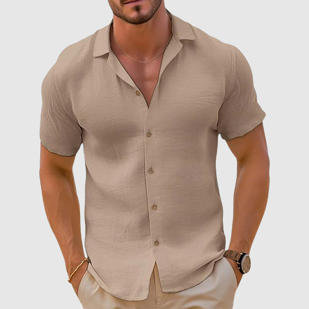 Simple Classic Men's Dress Shirt - Nocini