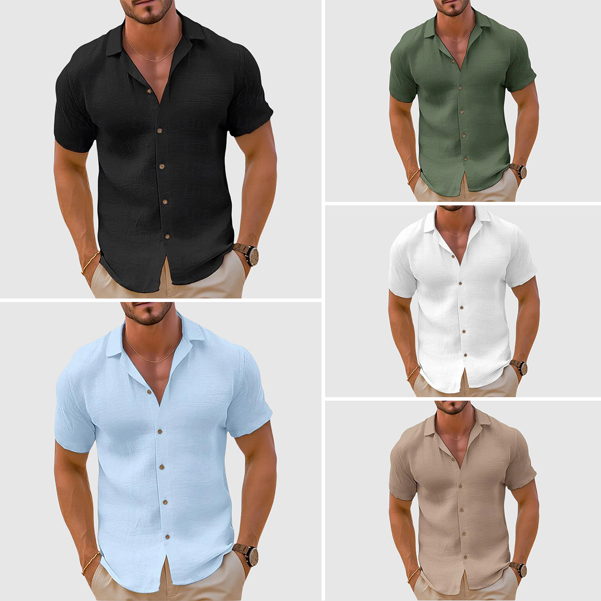 Simple Classic Men's Dress Shirt