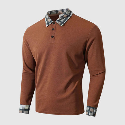 Classic Plaid Collar Polo Shirt - Nocini