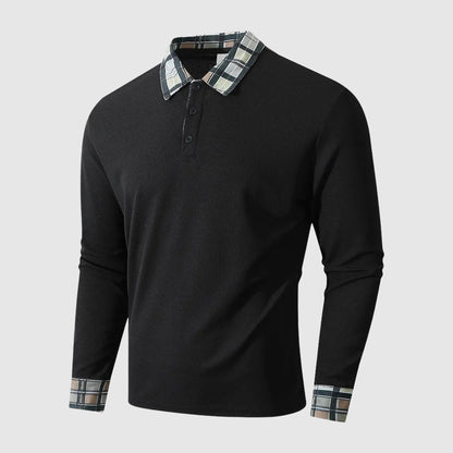 Classic Plaid Collar Polo Shirt