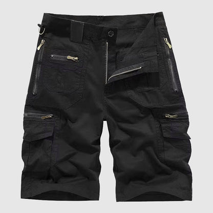 Casual Fit Cargo Shorts with Zip Pockets
