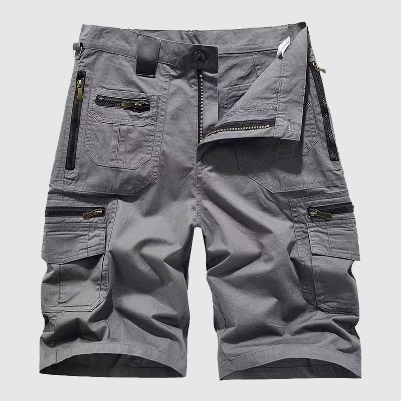 Casual Fit Cargo Shorts with Zip Pockets
