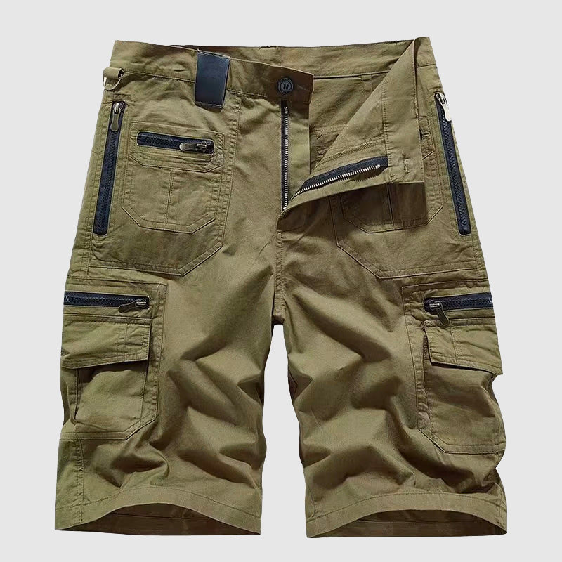 Casual Fit Cargo Shorts with Zip Pockets