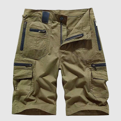 Casual Fit Cargo Shorts with Zip Pockets
