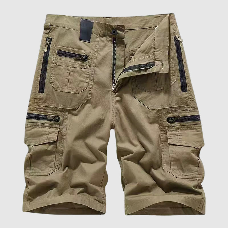 Casual Fit Cargo Shorts with Zip Pockets - Nocini