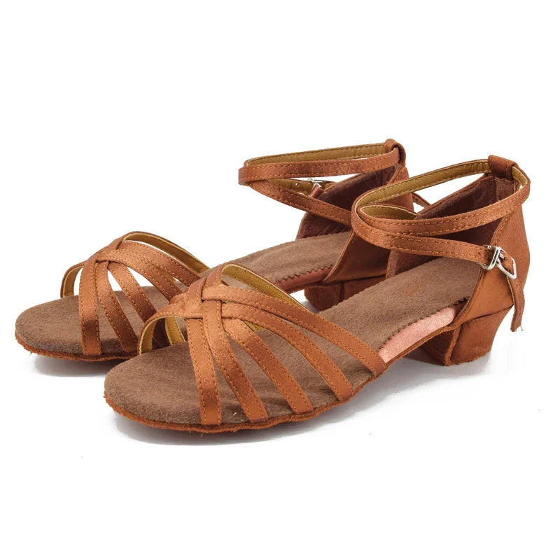 Girl's Classic Low Heel Dance Shoes - Comfortable & Chic - Nocini