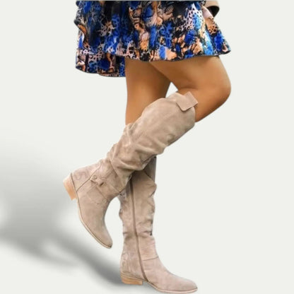Fashionable Suede Western Boots for Women - Nocini