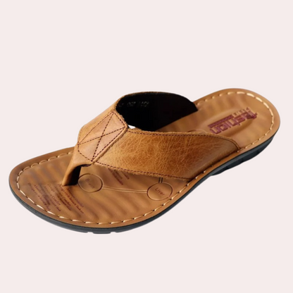 Comfortable Men's Genuine Leather Slides