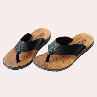 Comfortable Men's Genuine Leather Slides