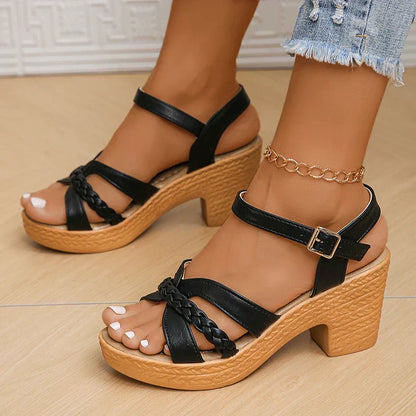 Stylish High Heel Gladiator Sandals